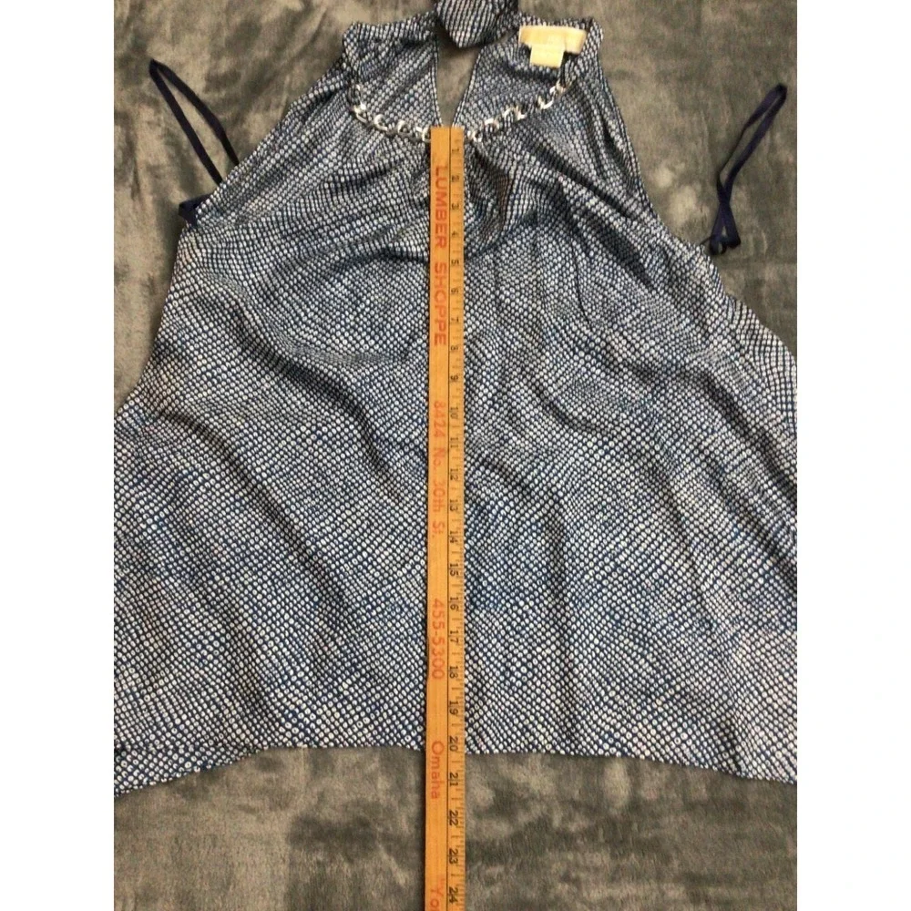 Michael Kors Tank Top Womens XS Chain Neck Sleeveless‎ Blouse Dark Teal